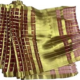 Royal Textiles Men's Pure Silk Gold Zari Checks Safa/Fetha/Pagdi/Turban Cloth For Wedding/Festival/Cultural/Religious Occasion (Maroon - 6 Meter)-picture-33