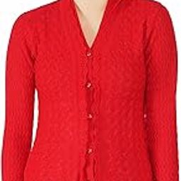Women's Knitted Regular Fit V Neck Full Sleeve Self Solid Winter wear Cardigans-image-99