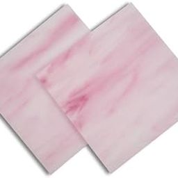 Stained Glass from Sai Mosaic Art, 2 Pc of 4"x4" for Mosaic Work Light Pink-image-46