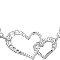 925 Silver Heart Interlocked Necklace| Pendant to Gift Women & Girls | With Certificate of Authenticity and 925 Stamp | 6 Months Warranty-image-30