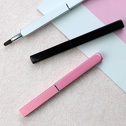 Professional Lip Brush Applicators Retractable Lipstick Brush for Travel Red-17