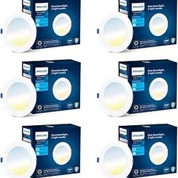 PHILIPS Astra Sleek 10-watt Round LED Downlighter | 3 Colors in 1 Recessed LED Downlight | LED Ceiling Light for Home and Hall | Cut Out: 4.3 inch, Color: Tunable White, Pack of 6-image-38