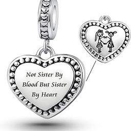 Heart Always My Sister Forever My Friend Charm Compatible with Pandora Charms Bracelets-picture-32