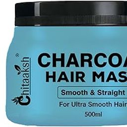 Chitaaksh Charcoal Hair mask | Infused With Activated Charcoal |Dry Hair Mask Provides Deep Conditioning & Strength 500 Ml-image-71
