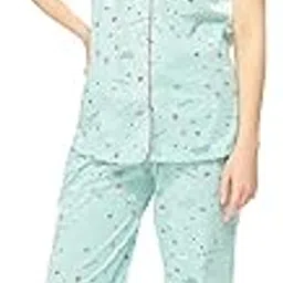 weet Women's Cotton All Over Printed Shirt & Payjama Nightsuit Set-picture-2