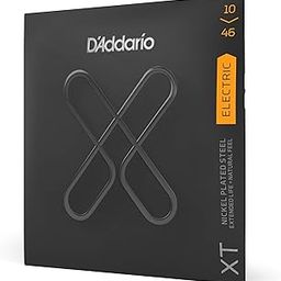 D'Addario XTE1046 XT Nickel Plated Steel Electric Guitar Strings, Regular Light, 10-46-13