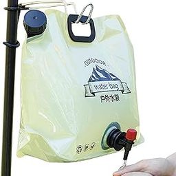 STELLAH53 Portable Camping Water Storage Bag with Tap, 5L Collapsible Container with Hanging Hook, Outdoor-picture-31