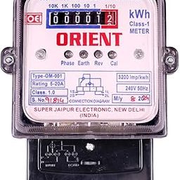 DEEPAK ELECTRICALS Power India Meters SF-EC1 Single Phase Electronic LED sub meter Watt-Hour Meter (ORIENT)-11