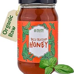 Village Company Organic Tulsi Honey 500GM | Pure, Natural, Raw and Fresh | Unfiltered, Unprocessed and Unpasteurized Food | Fresh from Indigenous Tulsi Nector | No Added Sugar (500 gm, Raw Organic Tulsi Honey)-image-36