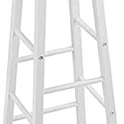 INDIAN DECOR. 45150 Bar Stools White Barstools ONE Solid Metal Bar Stools for Home Breakfast Bar Counter Kitchen Bar Stools with Footrest-image-41