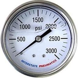 LEFITPA Replacement 3500 PSI 2-1/2 Inch Dial 1/4 Inch NPT Rear Mount Oil Filled Pressure Gauge for Interstate Pneumatics G7122-3500-27
