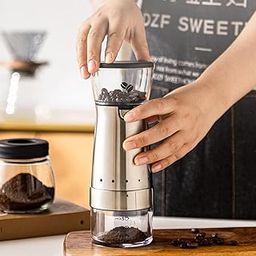 EVVIX Electric Coffee Bean Grinder, USB-Powered, Stainless Steel and Glass, Multi-Function Spice Mill for Coffee, Herbs, Nuts-image-30
