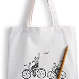 Canvas Tote Bags for Women, College Bag for Girls, Tote Bag for Shopping, Travel & Beach Bags for Women - Pencil Sketch - D No - 048-image-66