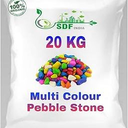SDF INDIA Colourful Glossy Pebbles Stones | Decorative Garden Aquarium & Outdoor Decoration Multi Colour Stone (20)-image-50