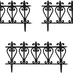 LOOM TREE® Landscape Edging Ornament Edging Animal Barrier Fence for Park Lawn Backyard 3Pcs Vase | Yard, Garden & Outdoor Living | Garden Fencing | Fence Panels-image-49