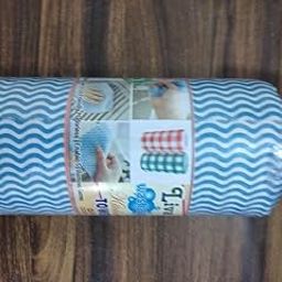 Disposable Kitchen Roll with Blue Wave Pattern, Household Paper Towels-picture-22