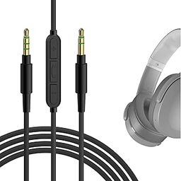 GEEKRIA QuickFit 3.5mm Male Audio Cable with Mic for Skullcandy Crusher Wireless, Crusher, HESH 3, HESH2, Venue Headphones, Replacement Stereo Cord with Microphone and Volume Control (Black 5.6FT)-44