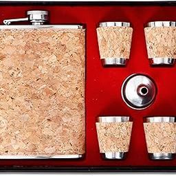 Jonquin Stainless Steel Hip Flask with Funnel & 4 Shot Glass for Men & Women, 9 oz (266 ml) Wine Whiskey Vodka Alcohol Drinks Pocket Bottle Beverage Holder (AR3025)-image-18