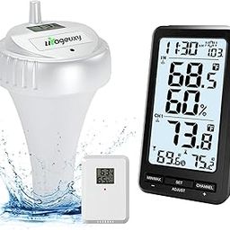 Urageuxy Wireless Digital Pool Thermometer Floating Easy to Read, IPX8 Waterproof Water Temperature Thermometer for Hot Tub, Ice Bath, Swimming Pool, SPA, Aquarium, Pond, Indoor, Outdoor-image-93