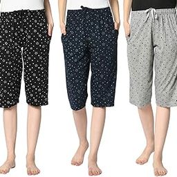 Regular Fit Women Capris(Pack of 3-MACK633171)-image-94