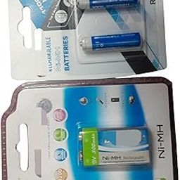 Sam Combo of 9 Volt 300mah Ni-Mh Rechargeable Battery with 2 pcs 1.2 Volt 1100 mah Ni-Mh Rechargeable Cell AAA Size-image-7