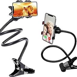 Metal Lazy Stand - Flexible Mobile Holder Perfect for Video Table Online Class | 360 Degree | Goose Neck Long Arm Clip | Compatible for All Smartphones / Android & iOS Tabletop-21