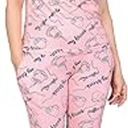 Women's Cotton Lycra Printed & Knitted Round Neck Night Wear Set of Top and Payjama-image-79