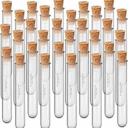 Bello Borosilicate Glass Test Tube 15X125 With Wooden Cork Stopper Set Of (30 Test Tube, 30 Cork) for School College Lab Laboratory, Plants Scientific Experiments Etc.-26
