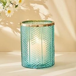Home Centre Brian Jacek Glass Embossed Hurricane Candle Holder-image-22