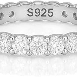 925 Sterling Silver Eternity Engagement Silver Band Ring for Women & Girls | Eternity Band for Women-image-2