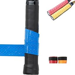GymWar Badminton Grip Multicolor Anti Slip Perforated Tennis Overgrip Tape Strong Badminton Racket Grip for Handle Grip Tennis Bat Handle Gripper AeroGrip (Pack of 2- Multicolor)-11