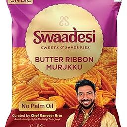 Unibic No Palm Oil Butter Ribbon Murukku | All Time Favourite Snacks | Crunchy Healthy Snacks, Ready to Eat | 120/130gm (Weight May Vary)-image-70