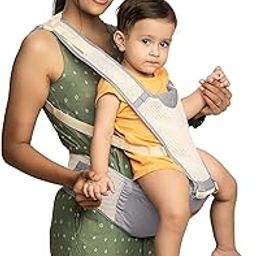 BAYBEE 6 in 1 Baby Carrier with Hip Seat | Baby Sling Carry Bags with 6 Carry Positions & Cushioned Leg Support | Baby Carrier for New Born | Kangaroo Bag for 0 to 2 Year Baby Boys Girls (Grey)-image-41