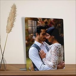 Giftplease Customised Photo Frame Personalized Text with Stand | Table Top Photo Frames | Photo Frame Anniversary Gift Birthday | Acrylic Photo Print Personalized (HORIZONTAL 8X6 Inches)-15