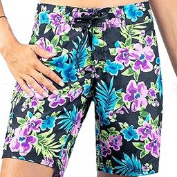 kanu surf Women's Plus Size Katya UPF 50+ Active Floral Swim Boardshort-picture-31