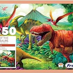 Frank Age of The Dinosaurs Jigsaw Puzzle (250 Pieces) for Kids Above 9+ Years - Fun & Challenging Brain Booster Games | Educational Puzzle for Focus and Memory -34506-5