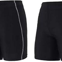 Solid Men Black Compression Shorts-image-101