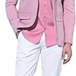 Men's Pink Single-Breasted Blazer-picture-29