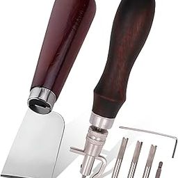 Stitching Tools For Tailoring, Leather Tools, Edging Tool for Leathercraft, Shoemaking & DIY, 17cm, Brown Handle, Suitable for Handicraft Enthusiasts-image-48