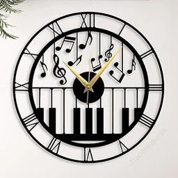 Lineshine Musical Metal Wall Clock-21