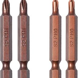 Taparia Make, 50mm Single Side Bits of 1/4" Hex Shank, S2 Grade, Of Tip Size ph0 (2 Pc) and ph1 (2 Pc) Suitable for DIY, Home, Professional & industrial applications-image-34