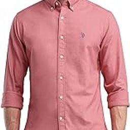 Men's Pink Solid Button Down Long Sleeve Casual Cotton Regular 1621 Men's Casual Shirts (USSHT2213_Pink_48)-33