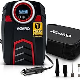 AGARO Marvel Tyre inflator, for Cars & Bikes, 12V, Upto 150 PSI, 120 W Powerful Motor, Up to 3M Long Cable, Digital Display, Multiple Nozzles-image-40