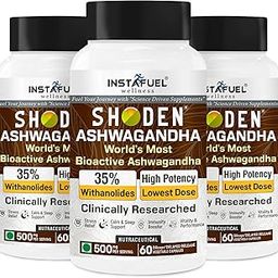 Instafuel Shoden® Ashwagandha Capsules for Men & Women | Energy, Natural Stress Relief, Calm & Sleep, Immunity Support, Mood, Vigour & Vitality | Brain & Memory Booster Supplement - 180 Veg. Capsules-image-23