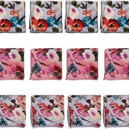 Women's Soft Flower Print Handkerchiefs – Microfiber Rumals for Girls, & Kids Set of 12 | Combo Gift Set for Rakhi, Birthdays & Daily Use (25x25 cm)-image-63