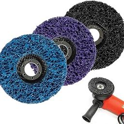 SHASUXTING 3Pcs Paint Removal Disc Quick Stripping Discs Multipurpose Rust Remover Wheel Wear-Resistant Paint Stripper Wheel Replacement for 115mm/4.5inch Angle Grinder-image-7
