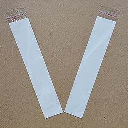 VSC Self Adhesive Resealable Clear Transparent Poly Plastic Packaging Bags with White Background 1.5X8 inches - 100 pcs-19