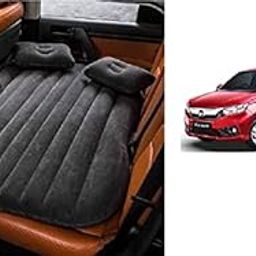 RKPSP Black Car Bed Mattress for Rest,Travel, Car Back Seat Air Inflation Bed Universal Air Couch with Two Air Pillows, Car Air Pump and 1 Repair Kit for Amaze 2018 Universal for All Models-image-34
