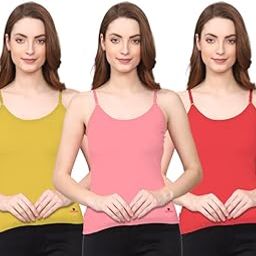 Pure Cotton Women's Regular Fit Adjustable Slips (Multicolor) Combo Pack of 3-image-18