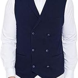 Men's Cotton Waistcoat (Navy Blue)-image-60